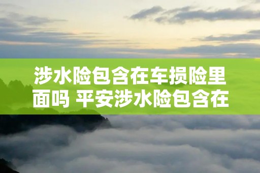 涉水险包含在车损险里面吗 平安涉水险包含在车损险里面吗