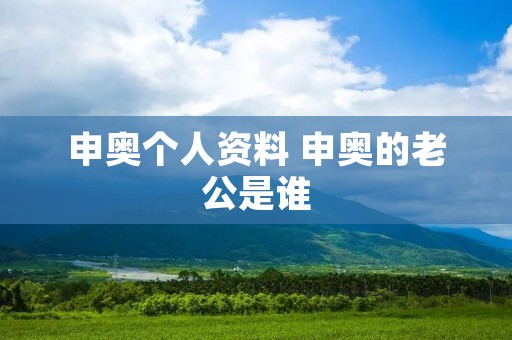 申奥个人资料 申奥的老公是谁