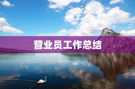营业员工作总结:如何成为一名优秀的营业员