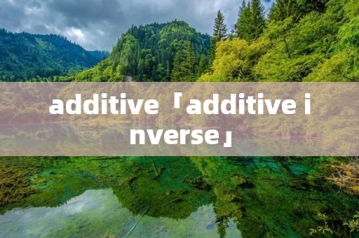 additive「additive inverse」