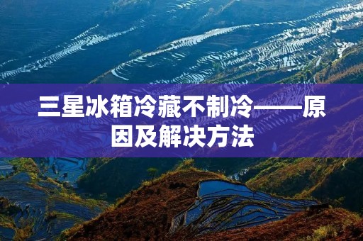 三星冰箱冷藏不制冷——原因及解决方法