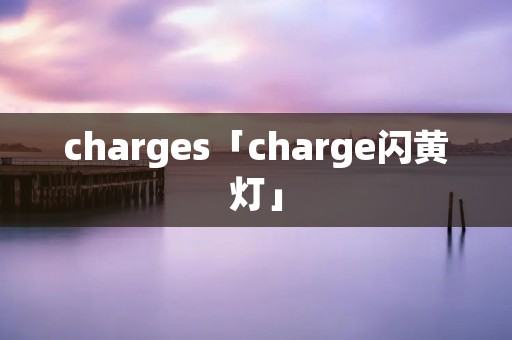 charges「charge闪黄灯」