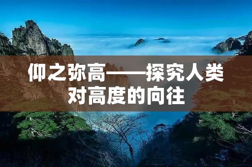 仰之弥高——探究人类对高度的向往