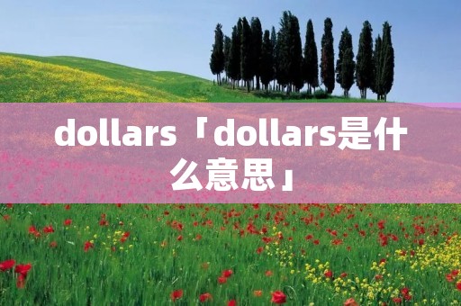 dollars「dollars是什么意思」