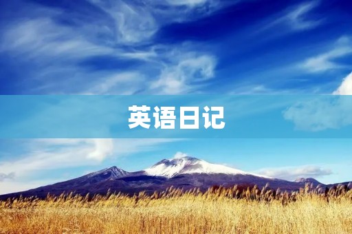 英语日记：我的一次冒险