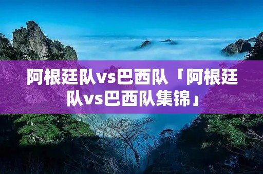 阿根廷队vs巴西队「阿根廷队vs巴西队集锦」