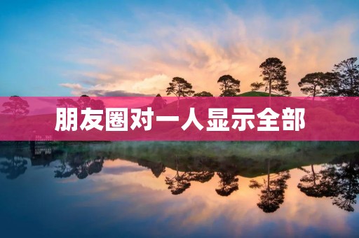 朋友圈对一人显示全部:如何解决这一问题?