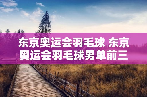 东京奥运会羽毛球 东京奥运会羽毛球男单前三名 东京奥运会羽毛球 东京奥运会羽毛球男单前三名