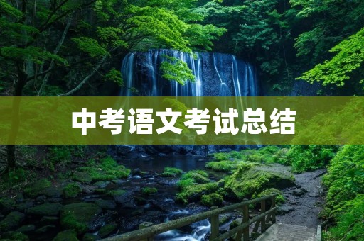 中考语文考试总结:从阅读理解到作文,这些技巧你必须知道