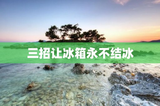三招让冰箱永不结冰