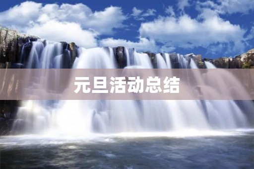 元旦活动总结:欢聚一堂,共度佳节