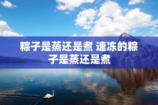粽子是蒸还是煮 速冻的粽子是蒸还是煮 粽子是蒸还是煮 速冻的粽子是蒸还是煮
