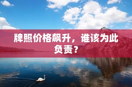 牌照价格飙升，谁该为此负责？