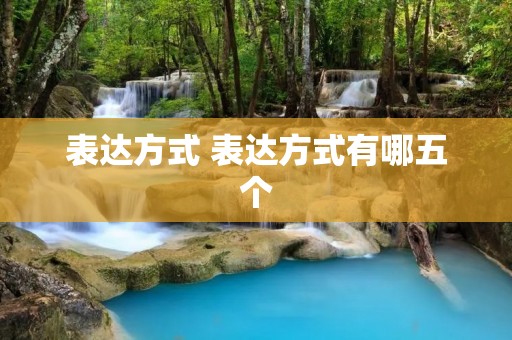 表达方式 表达方式有哪五个