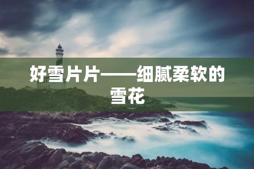 好雪片片——细腻柔软的雪花