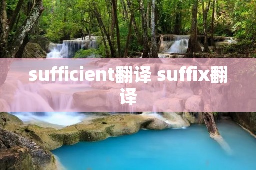 sufficient翻译 suffix翻译