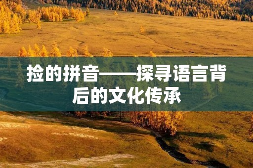 捡的拼音——探寻语言背后的文化传承
