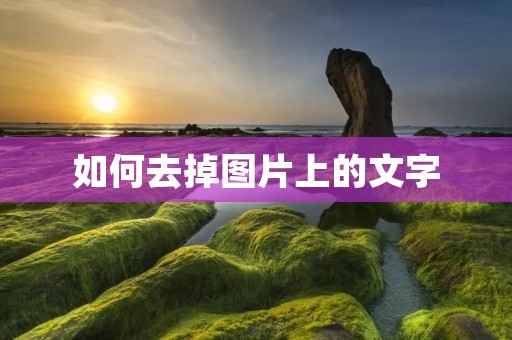 如何去掉图片上的文字