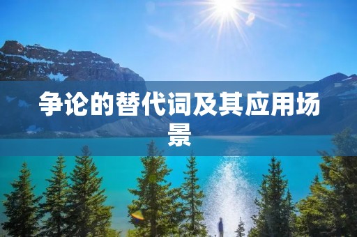 争论的替代词及其应用场景