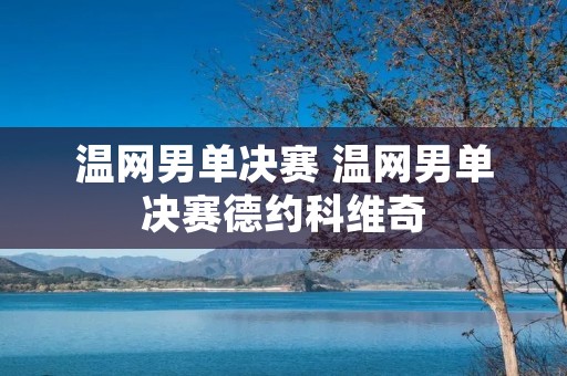 温网男单决赛 温网男单决赛德约科维奇