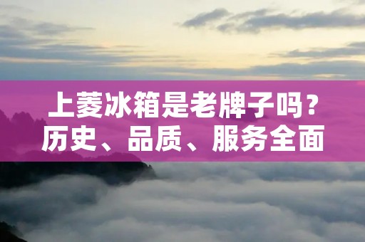 上菱冰箱是老牌子吗?历史、品质、服务全面解析 上菱冰箱是老牌子吗?历史、品质、服务全面解析