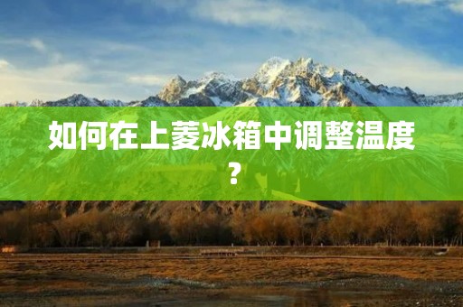 如何在上菱冰箱中调整温度？