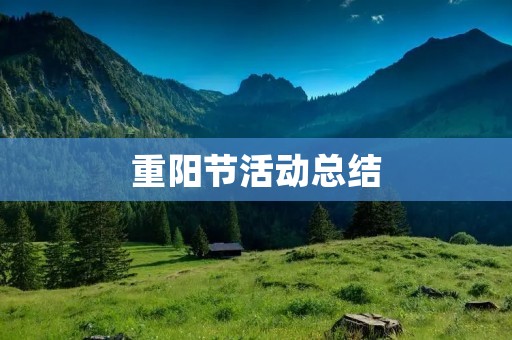 重阳节活动总结：传承中华文化，共庆重阳节