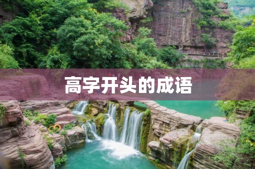 高字开头的成语