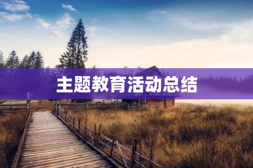 主题教育活动总结:深入学习贯彻党的十九届四中全会精神