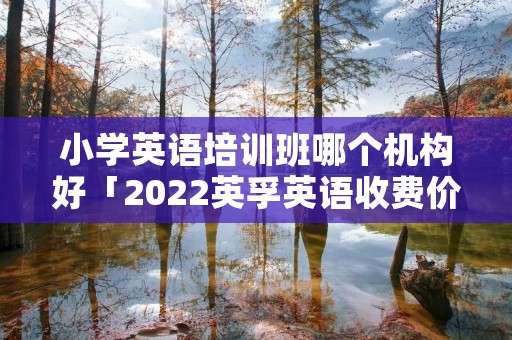 小学英语培训班哪个机构好「2022英孚英语收费价目表」