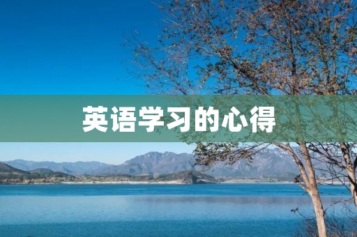 英语学习的心得 英语学习的心得
