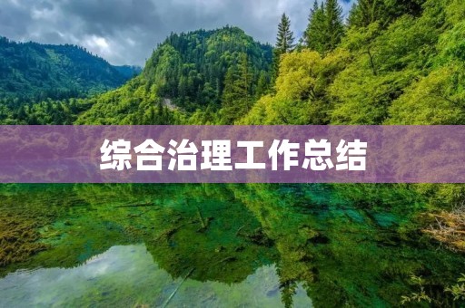 综合治理工作总结:以问题为导向,全面推进综合治理