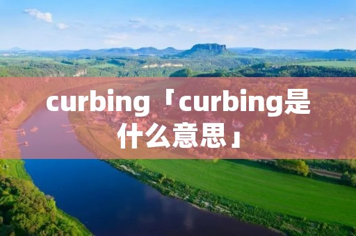 curbing「curbing是什么意思」