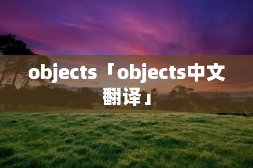 objects「objects中文翻译」