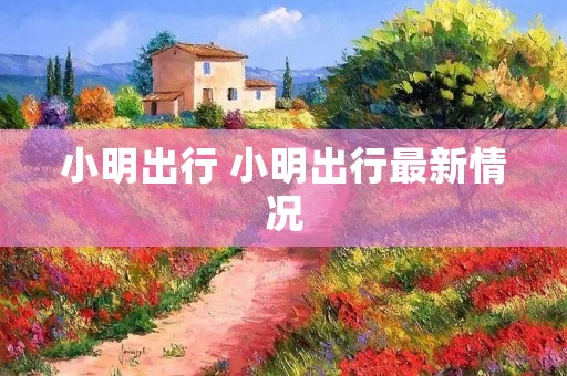 小明出行 小明出行最新情况 小明出行 小明出行最新情况