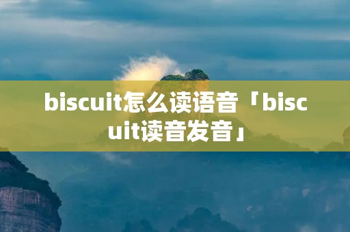 biscuit怎么读语音「biscuit读音发音」
