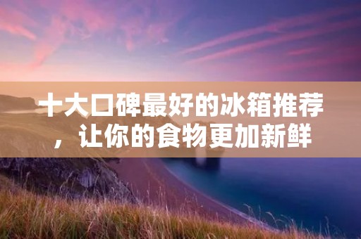 十大口碑最好的冰箱推荐,让你的食物更加新鲜 十大口碑最好的冰箱推荐,让你的食物更加新鲜