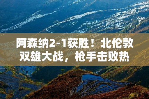 阿森纳2-1获胜!北伦敦双雄大战,**击败热刺! 阿森纳2-1获胜!北伦敦双雄大战,**击败热刺!