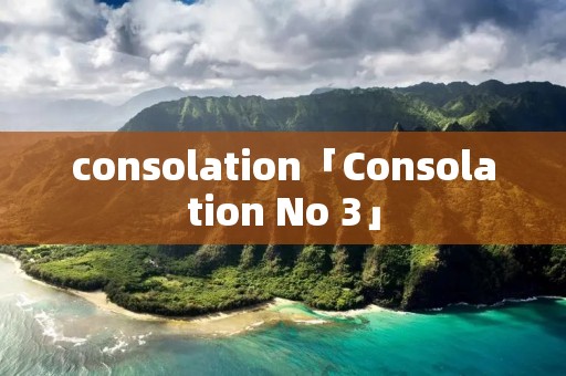 consolation「Consolation No 3」