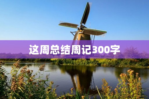 这周总结周记300字：心有余而力不足