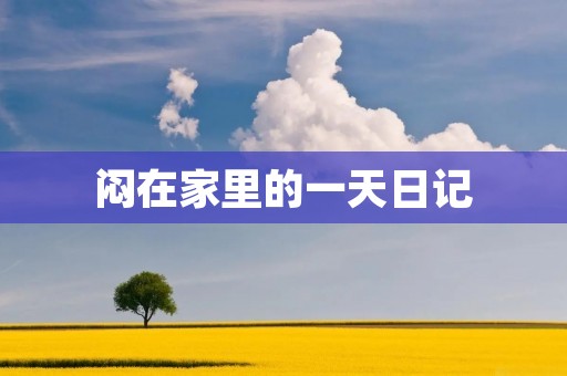 闷在家里的一天日记 闷在家里的一天日记