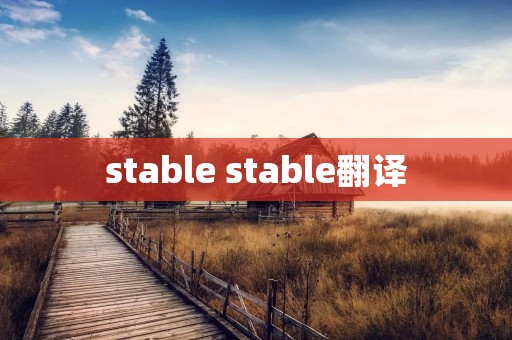 stable stable翻译