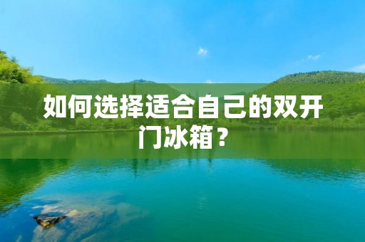 如何选择适合自己的**门冰箱？