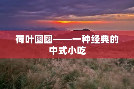 荷叶圆圆——一种经典的中式小吃 荷叶圆圆——一种经典的中式小吃