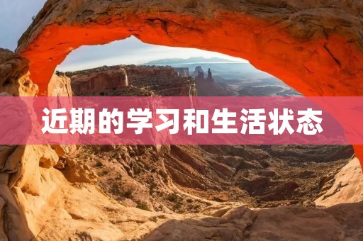 近期的学习和生活状态 近期的学习和生活状态