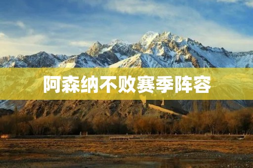 阿森纳不败赛季阵容：如何成就历史伟业？
