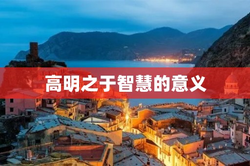 高明之于智慧的意义