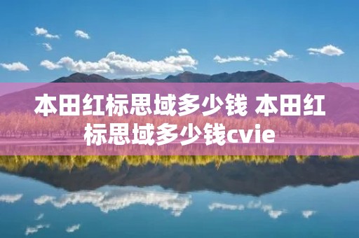 本田红标思域多少钱 本田红标思域多少钱cvie