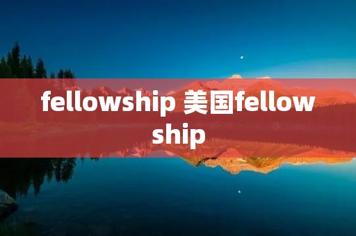 fellowship 美国fellowship