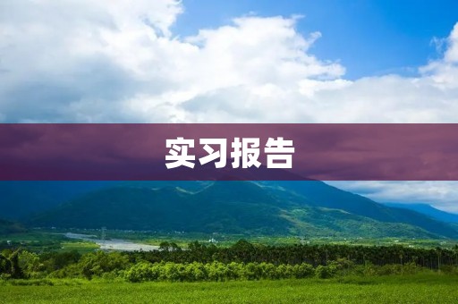 实习报告:毕业生产实习经历